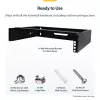 StarTech.com 2U Wandmontage-Netzwerkschrank – 14 Zoll tief (Low Profile) – 19 Zoll Patchpanel-Halterung für flache Server, IT-Geräte, Netzwerk-Switches – 35 kg Tragfähigkeit, Schwarz