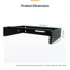 StarTech.com 2U Wandmontage-Netzwerkschrank – 14 Zoll tief (Low Profile) – 19 Zoll Patchpanel-Halterung für flache Server, IT-Geräte, Netzwerk-Switches – 35 kg Tragfähigkeit, Schwarz