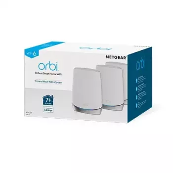 NETGEAR Orbi RBK753 AX4200 WiFi 6 Mesh-System Tri-Band (2,4 GHz / 5 GHz / 5 GHz) Wi-Fi 6 (802.11ax) Weiß 7 Intern