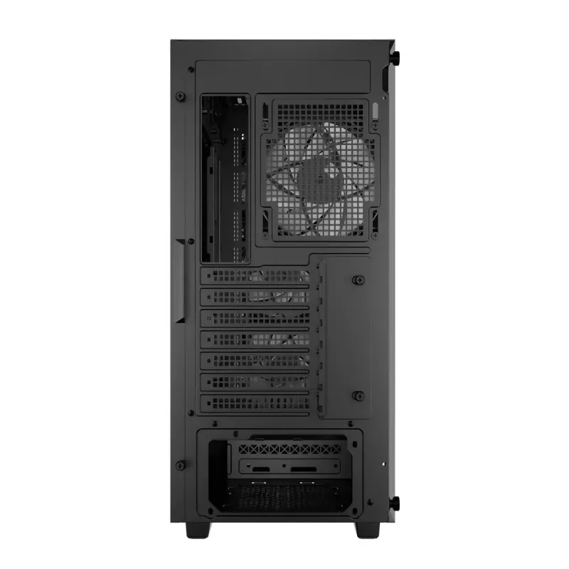 PC-Gehäuse DeepCool CC560 V2 Midi Tower Schwarz — ATX/microATX, Tempered Glass, RGB-Front, 360mm-Front-Radiator, 370mm-GPU