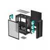 PC-Gehäuse DeepCool CC560 V2 Midi Tower Schwarz — ATX/microATX, Tempered Glass, RGB-Front, 360mm-Front-Radiator, 370mm-GPU