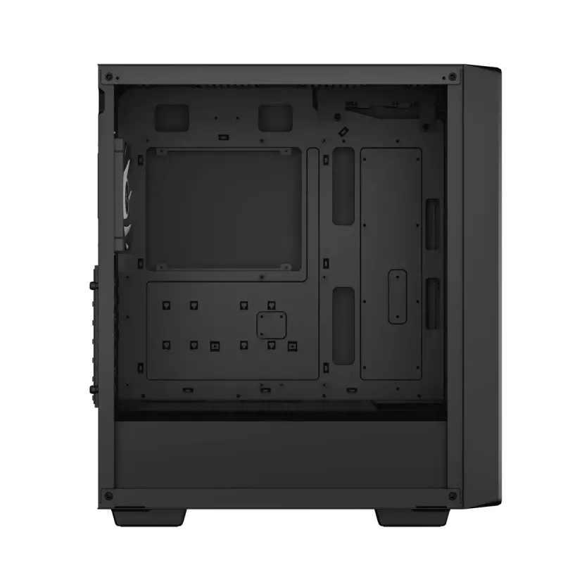 PC-Gehäuse DeepCool CC560 V2 Midi Tower Schwarz — ATX/microATX, Tempered Glass, RGB-Front, 360mm-Front-Radiator, 370mm-GPU