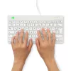 R-Go Tools Ergonomische Tastatur R-Go Compact Break, kompakte Tastatur mit Pausen-Software, QWERTZ (DE), kabelgebunden, weiß
