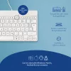 R-Go Tools Ergonomische Tastatur R-Go Compact Break, kompakte Tastatur mit Pausen-Software, QWERTZ (DE), kabelgebunden, weiß