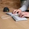 R-Go Tools Ergonomische Tastatur R-Go Split Break mit Pausensoftware, ergonomische geteilte Tastatur, QWERTZ (DE), Bluetooth, weiß