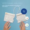 R-Go Tools Ergonomische Tastatur R-Go Split Break mit Pausensoftware, ergonomische geteilte Tastatur, QWERTZ (DE), Bluetooth, weiß