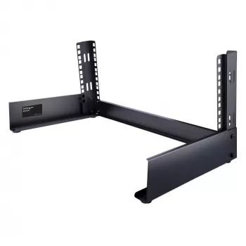 StarTech.com 2-Pfosten 4HE Desktop-Server-Rack, kleines offenes 19-Zoll-Computer-Rack, kompaktes Netzwerk-Rack für AV-/Studio-/Daten-/IT-Geräte – freistehendes Zwei-Pfosten-Rack für Zuhause/Büro
