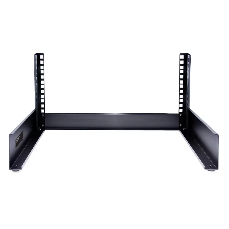 StarTech.com 2-Pfosten 4HE Desktop-Server-Rack, kleines offenes 19-Zoll-Computer-Rack, kompaktes Netzwerk-Rack für AV-/Studio-/Daten-/IT-Geräte – freistehendes Zwei-Pfosten-Rack für Zuhause/Büro