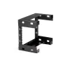 StarTech.com 8U 19 Zoll Wandmontage-Netzwerkrack – 12 Zoll tiefes 2-Pfosten-Open-Frame-Serverraumrack für Daten-/AV-/IT-/Computerausrüstung/Patchfeld mit Käfigmuttern und Schrauben, 135 lb Tragfähigkeit, Schwarz (RK812WALLO)