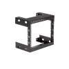 StarTech.com 8U 19 Zoll Wandmontage-Netzwerkrack – 12 Zoll tiefes 2-Pfosten-Open-Frame-Serverraumrack für Daten-/AV-/IT-/Computerausrüstung/Patchfeld mit Käfigmuttern und Schrauben, 135 lb Tragfähigkeit, Schwarz (RK812WALLO)