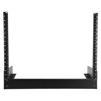 StarTech.com 2-Post 8U Desktop-Server-Rack, kleines Open-Frame 19-Zoll-Computer-Rack, kompaktes Netzwerk-Rack für AV-/Studio-/Daten-/IT-Equipment – freistehendes Zwei-Pfosten-Rack für Zuhause/Büro