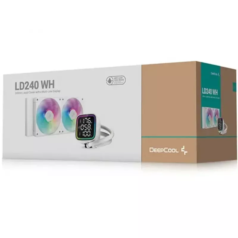 Flüssigkeitskühler DeepCool LD240 Weiß 240-mm-Radiator mit RGB-Lüftern