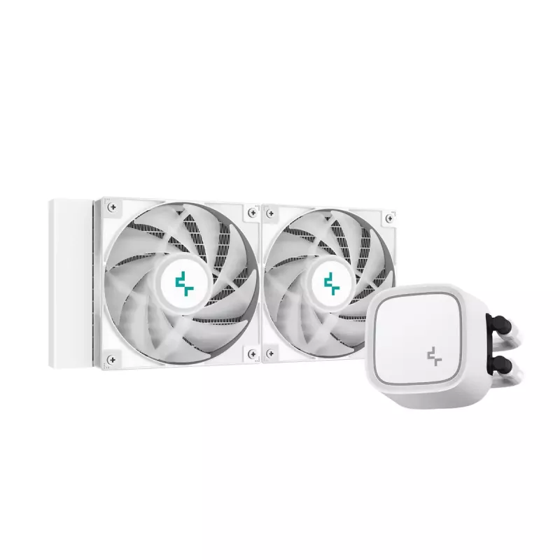 All-in-One-Flüssigkeitskühler DeepCool LE520 WH – 120-mm-Lüfter, 220 W TDP, Weiß, unterstützt LGA 1150/1151/1155/1200/1700 und AM4/AM5