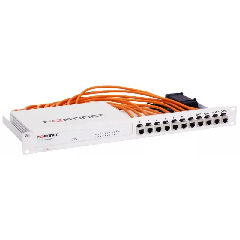 Rackmount.IT Rackmontage-Kit für FortiGate 60E / 61E geschirmt / industriell