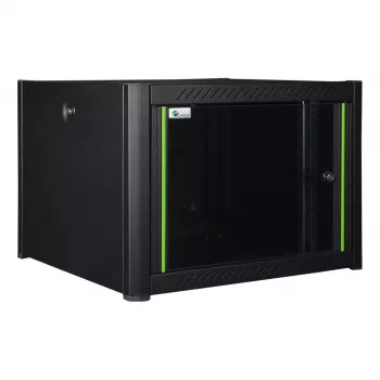 Wandmontierter Schrank LOGON RWP07U45BL 7U Schwarz Schlüsselschloss