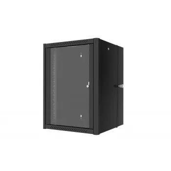 Lanview RWP16U45BL-D Rackschrank 16HE Wandmontage Rack Schwarz