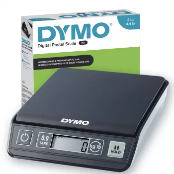DYMO M2 Digitale Versandwaage | 2 kg Kapazität USB Postwaage | Kompakte Größe 18,5 cm L x 16,1 cm B x 4,4 cm H