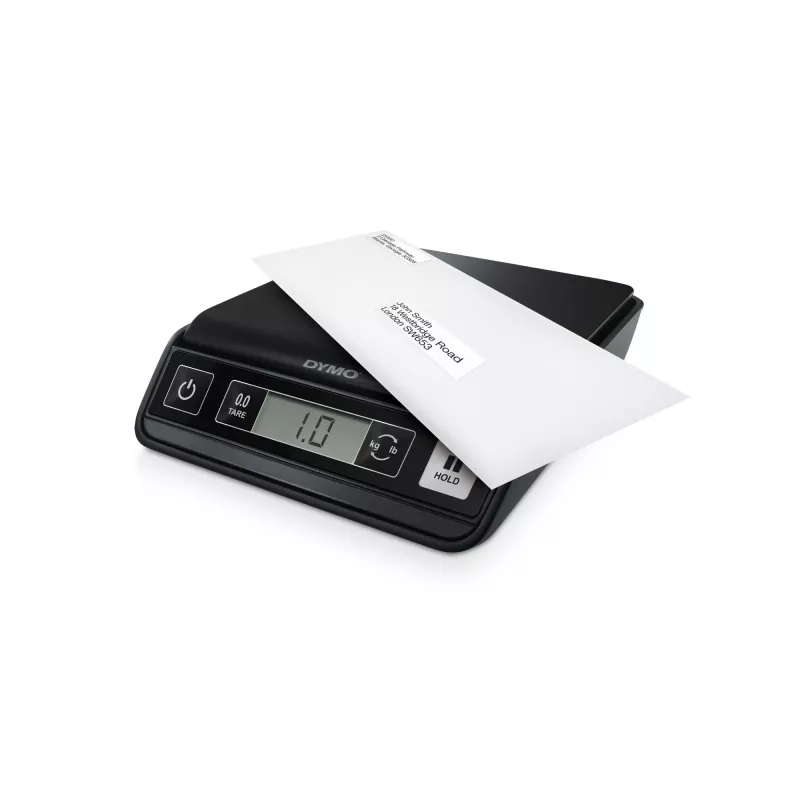 DYMO M2 Digitale Versandwaage | 2 kg Kapazität USB Postwaage | Kompakte Größe 18,5 cm L x 16,1 cm B x 4,4 cm H