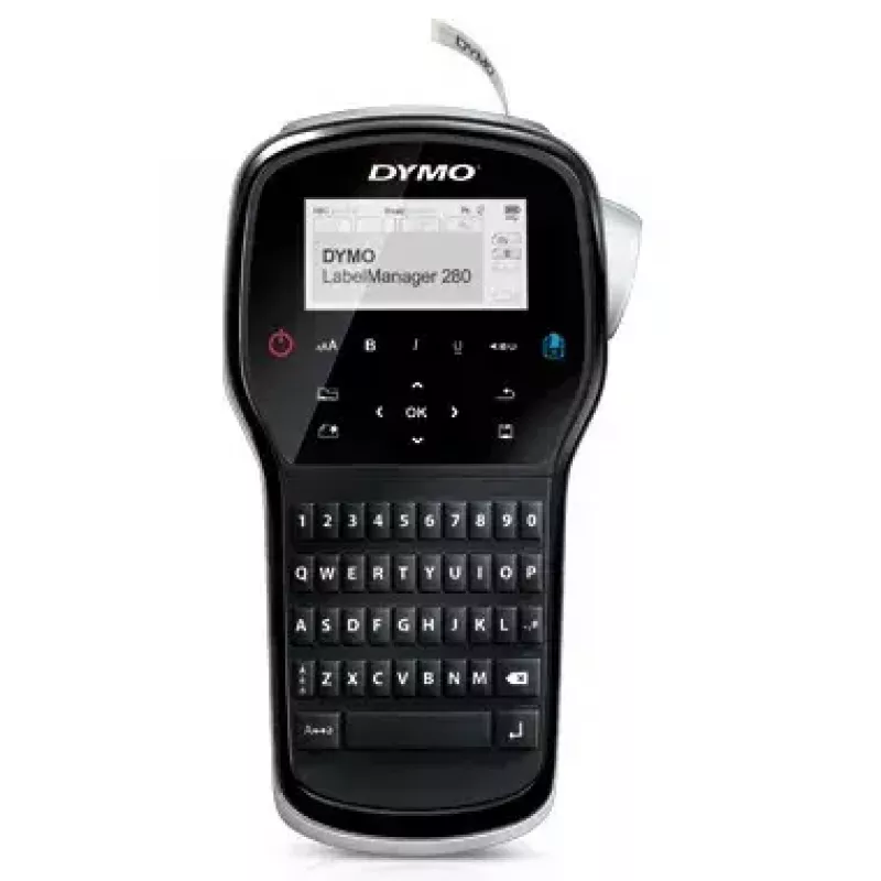 Etikettendrucker Dymo LabelManager 280 — Thermotransfer, D1-Band 6/9/12 mm, wiederaufladbar, LCD, QWERTY