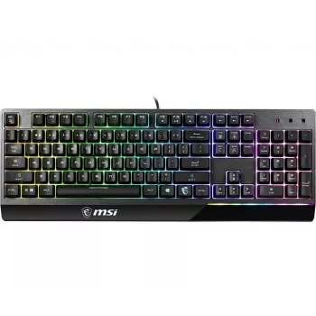 MSI VIGOR GK30 RGB MEMchanical Gaming Tastatur ' DE-Layout, MECH. Membran-Schalter, 6-Zonen-RGB-Beleuchtung, RGB Mystic Light, wasserabweisendes Tastaturdesign'