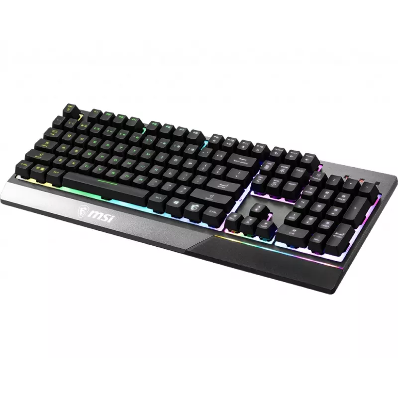 MSI VIGOR GK30 RGB MEMchanical Gaming Tastatur ' DE-Layout, MECH. Membran-Schalter, 6-Zonen-RGB-Beleuchtung, RGB Mystic Light, wasserabweisendes Tastaturdesign'