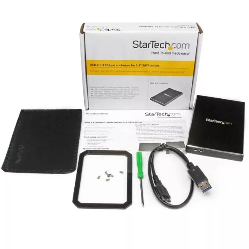 StarTech.com USB 3.1 (10 Gbps) Gehäuse für 2,5-Zoll-SATA-Laufwerke