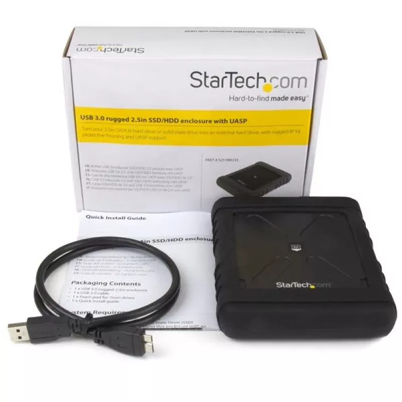 StarTech.com Robustes externes Festplattengehäuse - USB 3.0 auf 2,5-Zoll SATA 6 Gbit/s HDD oder SSD - UASP