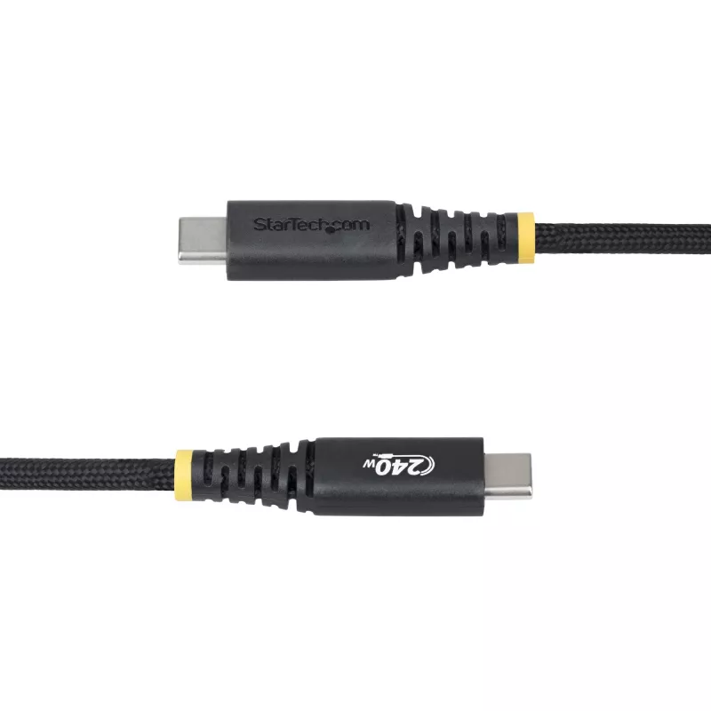 StarTech.com 1 m USB-C-Ladekabel, robust und ultra-flexibel, 240 W (5 A) PD EPR, USB 2.0 Laptop-Ladekabel, USB-IF-zertifiziert, strapazierfähiges USB-C-Ladekabel