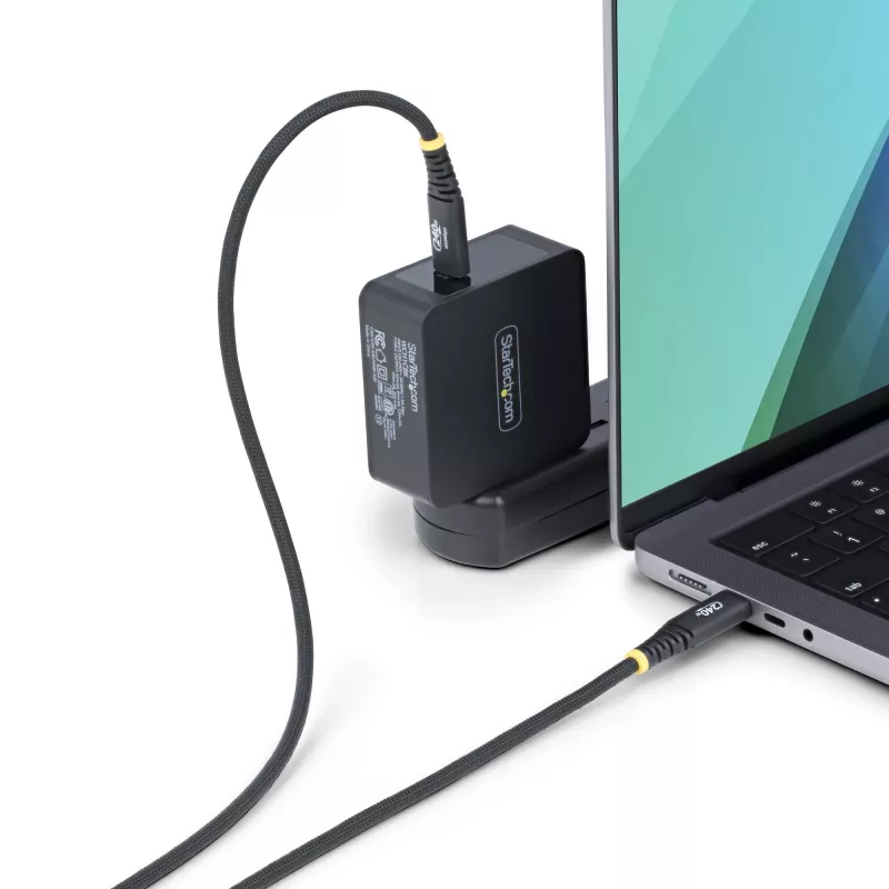 StarTech.com 1 m USB-C-Ladekabel, robust und ultra-flexibel, 240 W (5 A) PD EPR, USB 2.0 Laptop-Ladekabel, USB-IF-zertifiziert, strapazierfähiges USB-C-Ladekabel