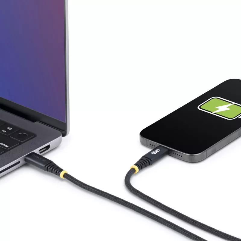 StarTech.com 1 m USB-C-Ladekabel, robust und ultra-flexibel, 240 W (5 A) PD EPR, USB 2.0 Laptop-Ladekabel, USB-IF-zertifiziert, strapazierfähiges USB-C-Ladekabel