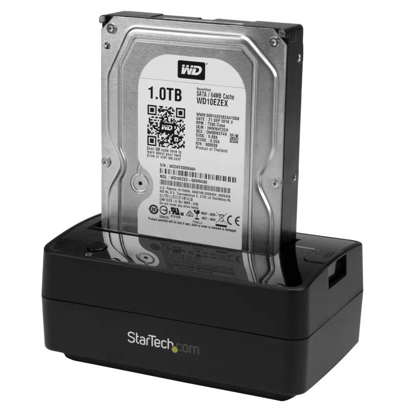StarTech.com Single Bay USB 3.1 / eSATA to SATA Festplatten-Dockingstation, USB 3.1 (10 Gbit/s) Festplatten-Dock, Externe 2.5/3.5 Zoll SATA III HDD/SSD Dockingstation, Top-Loading Festplattenschacht