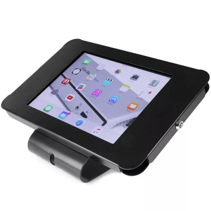 StarTech.com Sichere Tablet-Halterung - Schreibtisch- oder Wandmontage, Schwarz, 24,6 cm (9,7 Zoll), 9,7 Zoll iPad, Stahl, 1,3 cm, Schlüssel