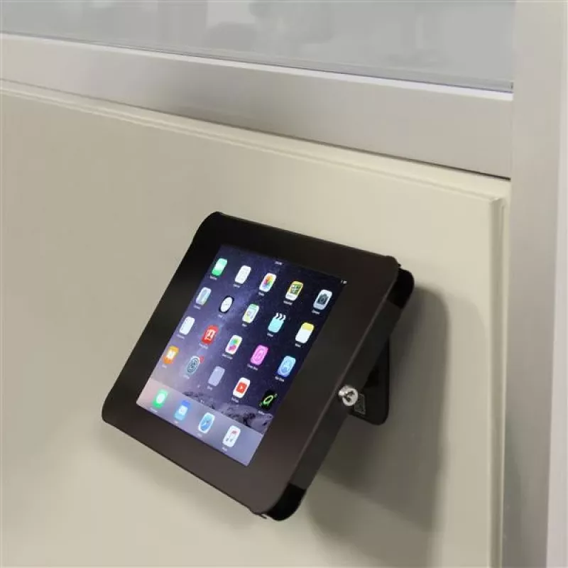 StarTech.com Sichere Tablet-Halterung - Schreibtisch- oder Wandmontage, Schwarz, 24,6 cm (9,7 Zoll), 9,7 Zoll iPad, Stahl, 1,3 cm, Schlüssel