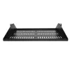 StarTech.com 2U Server-Rack-Regal, mittig montiertes universelles belüftetes Rackmount-Auslegerblech für 19-Zoll-Netzwerkschrank, robuste Stahlausführung, 91 kg Tragfähigkeit, 356 mm Tiefe, Schwarz
