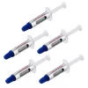 StarTech.com Wärmeleitpaste, 5er-Pack wiederverschließbare Spritzen (je 1,5 g), Metalloxid-Verbindung, Wärmeleitpaste für CPU-Kühlkörper