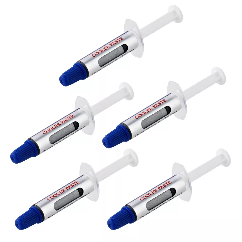 StarTech.com Wärmeleitpaste, 5er-Pack wiederverschließbare Spritzen (je 1,5 g), Metalloxid-Verbindung, Wärmeleitpaste für CPU-Kühlkörper