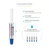 StarTech.com Wärmeleitpaste, 5er-Pack wiederverschließbare Spritzen (je 1,5 g), Metalloxid-Verbindung, Wärmeleitpaste für CPU-Kühlkörper