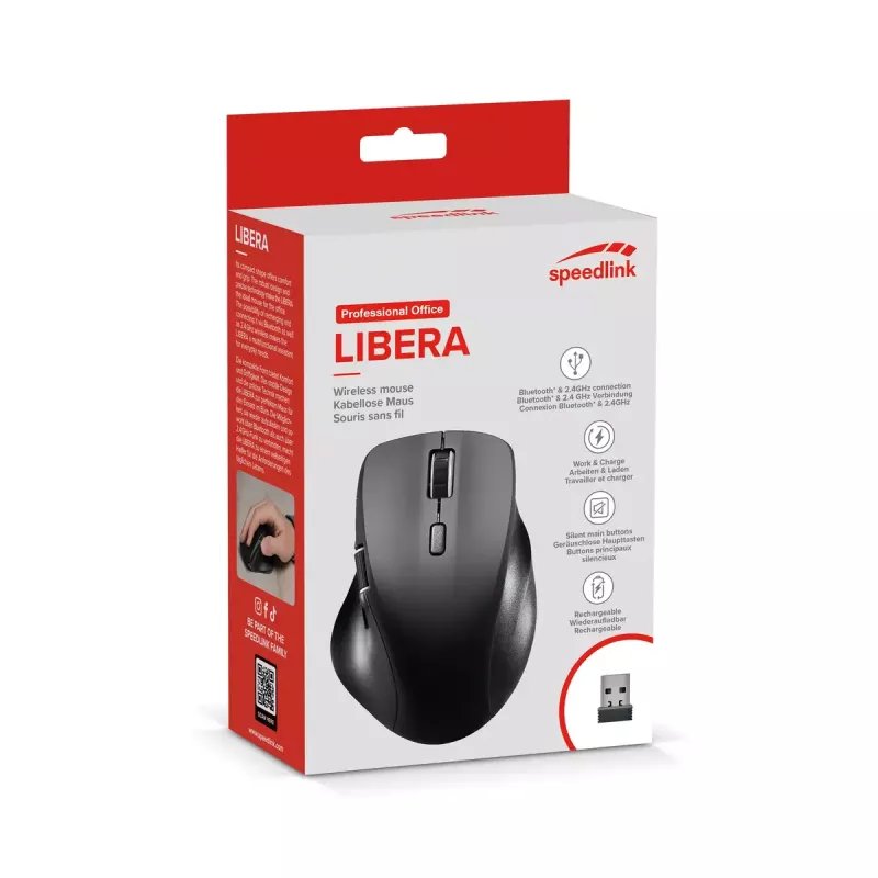 Maus SPEEDLINK SL-630021-RRBK RF Wireless + Bluetooth