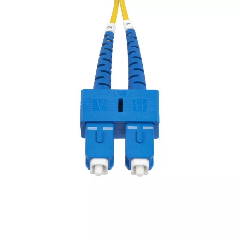 StarTech.com 3m SC zu SC (UPC) OS2 Singlemode Duplex Glasfaserkabel, 9/125µm, 40G/100G Zipcord, biegeunempfindlich, geringe Einfügedämpfung – LSZH Glasfaser-Patchkabel