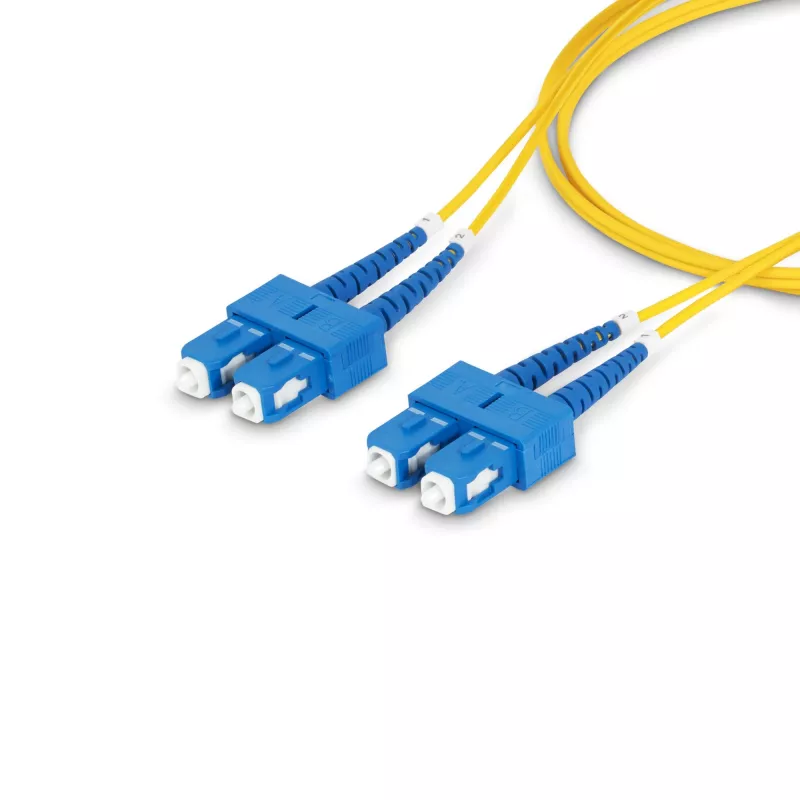 StarTech.com 3m SC zu SC (UPC) OS2 Singlemode Duplex Glasfaserkabel, 9/125µm, 40G/100G Zipcord, biegeunempfindlich, geringe Einfügedämpfung – LSZH Glasfaser-Patchkabel