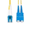 StarTech.com 3m LC zu SC (UPC) OS2 Singlemode Duplex Glasfaserkabel, 9/125µm, 100G, biegeunempfindlich, geringe Einfügedämpfung – LSZH Glasfaser-Patchkabel