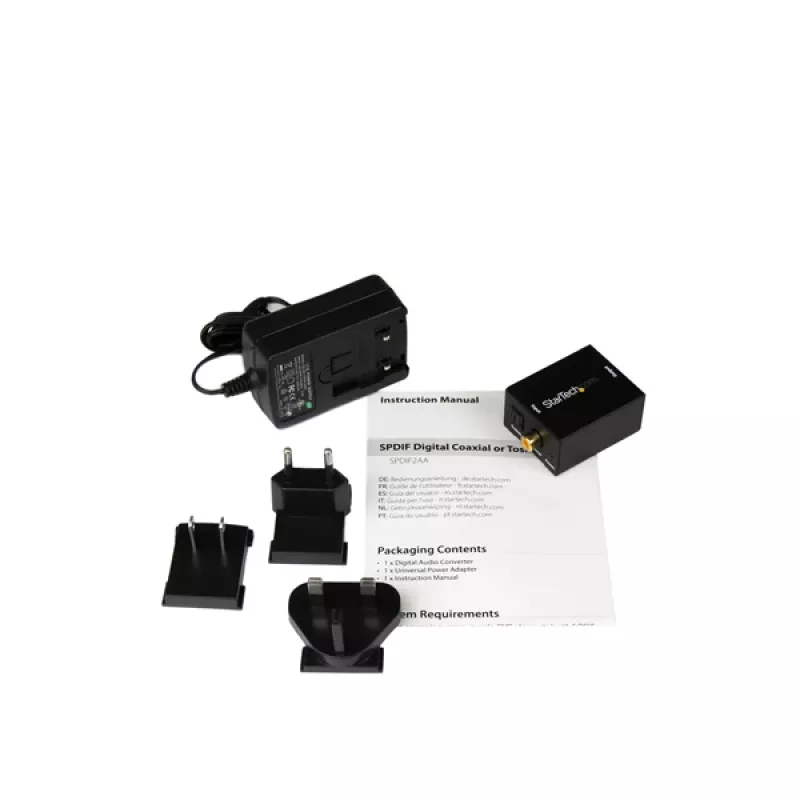 StarTech.com SPDIF Digitaler Koaxial- oder Toslink-Optik- auf Stereo-RCA-Audiokonverter