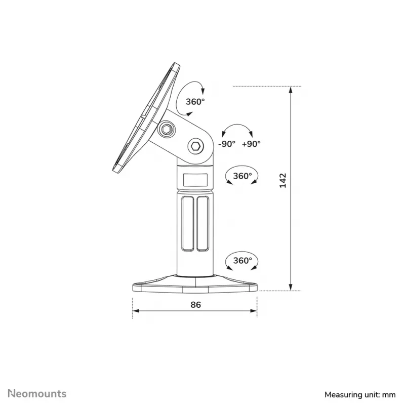 Neomounts SPEAKER-W100Schwarz Lautsprecherhalterung - universal - vollbeweglich