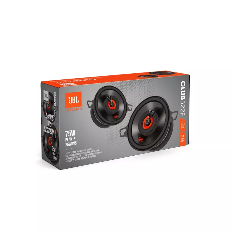 JBL Club 322F Autolautsprecher Rechteckig 2-Wege 75 W 2 Stück