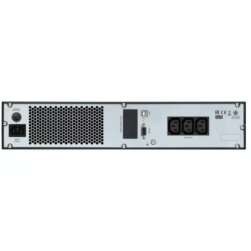 APC Easy UPS On-Line, 1000VA/800W, Rackmount 2U, 230V, 3x IEC C13-Ausgänge, Intelligent Card Slot, LCD, ohne Schienensatz