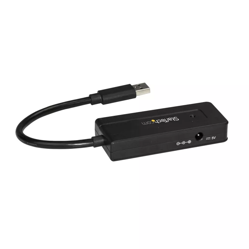 StarTech.com 4-Port USB 3.0 Hub (SuperSpeed 5 Gbit/s) mit Schnellladung – Tragbarer USB 3.1 Gen 1 Typ-A Laptop/Desktop Hub – USB Bus-Power oder selbstbetrieben für hohe Leistung – Mini/Kompakt