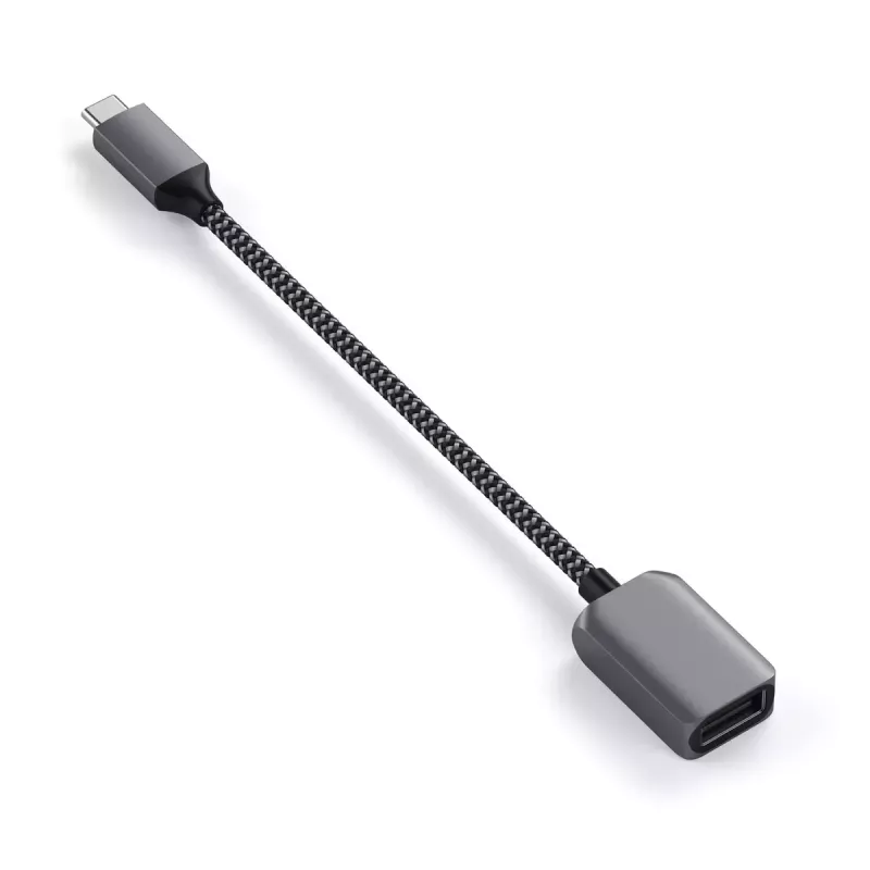 USB-Kabel Satechi ST-UCATCM USB-C auf USB-A, USB 3.2 Gen 1 (5 Gbit/s), Grau