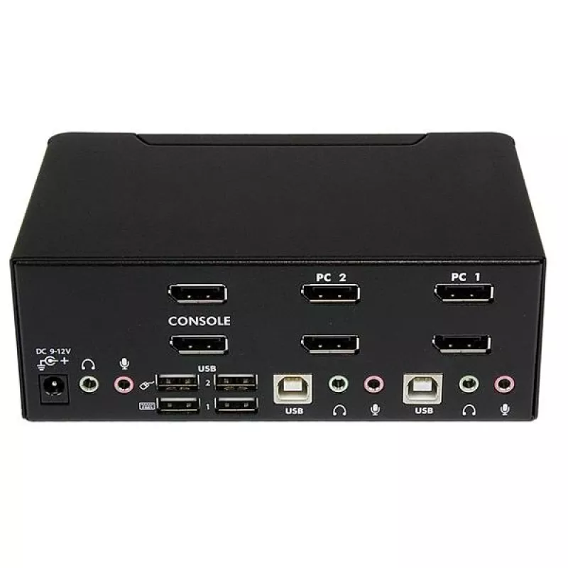 StarTech.com 2-Port Dual DisplayPort USB KVM-Switch mit Audio & USB 2.0 Hub
