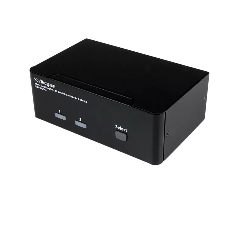 StarTech.com 2-Port Dual DisplayPort USB KVM-Switch mit Audio & USB 2.0 Hub