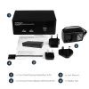 StarTech.com 2-Port Dual DisplayPort USB KVM-Switch mit Audio & USB 2.0 Hub